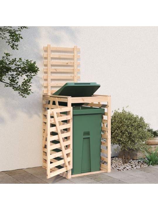 Úložný box na popelnici 84 x 90 x 128,5 cm masivní borové dřevo