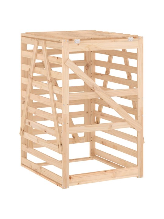 Úložný box na popelnici 84 x 90 x 128,5 cm masivní borové dřevo