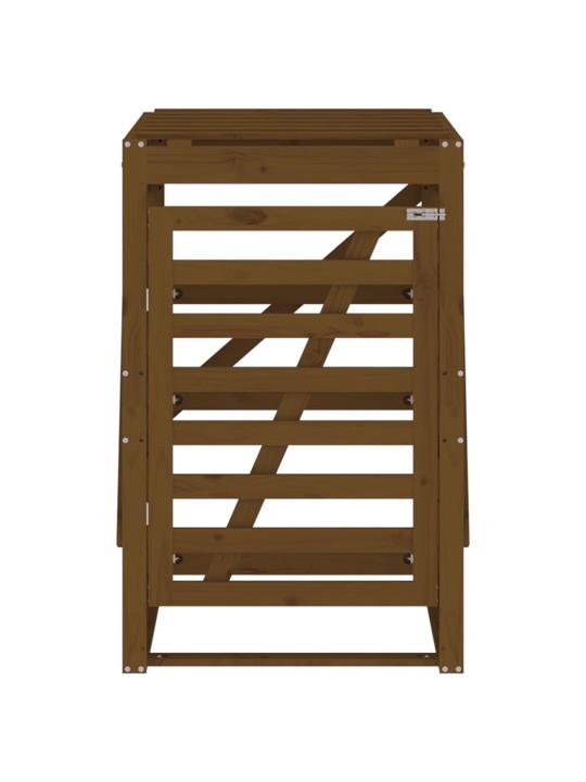 Úložný box na popelnici hnědý 84x90x128,5 cm masivní borovice