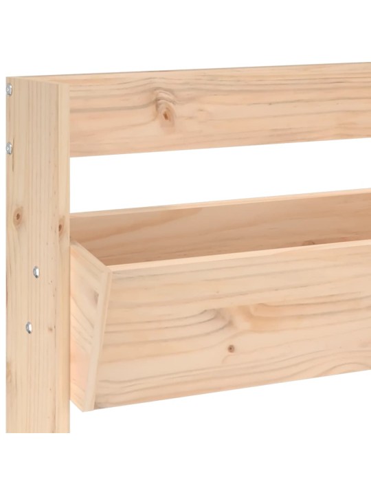 Nástěnný truhlík 3patrový 60 x 18,5 x 110 cm masivní borovice