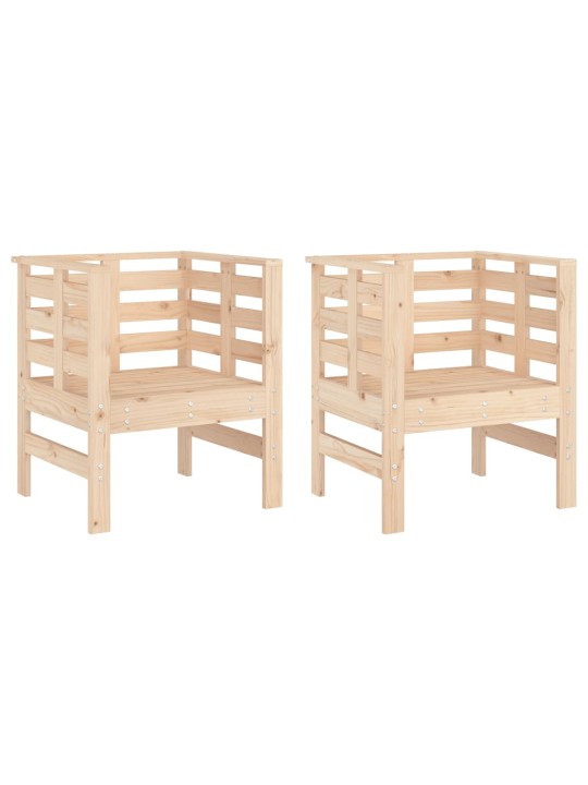 Zahradní židle 2 ks 61,5 x 53 x 71 cm masivní borové dřevo