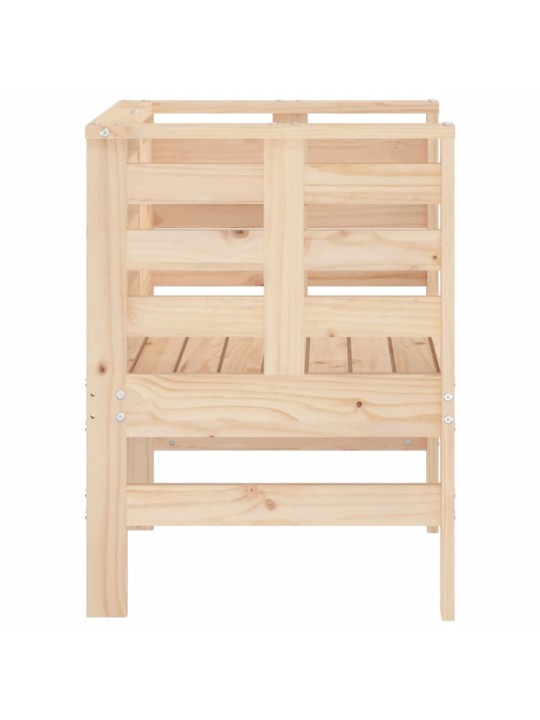 Zahradní židle 2 ks 61,5 x 53 x 71 cm masivní borové dřevo