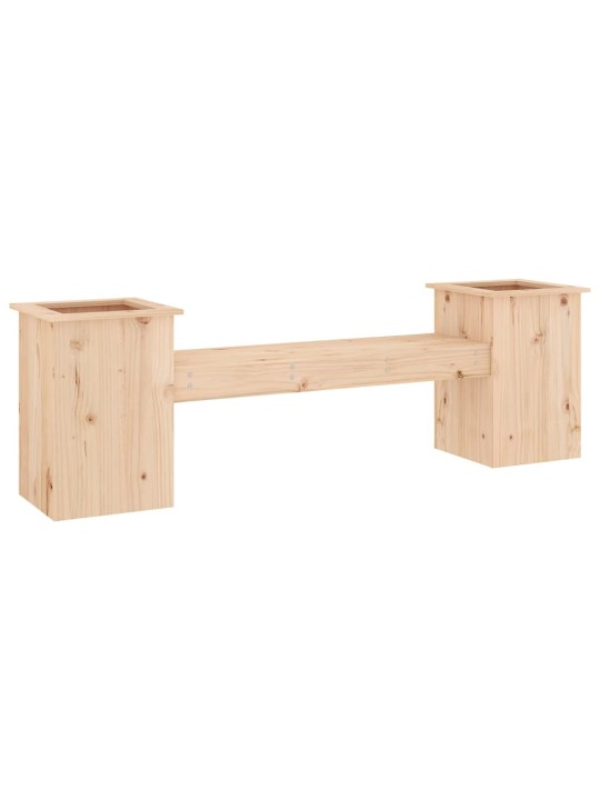 Lavice s truhlíky 184,5 x 39,5 x 56,5 cm masivní borové dřevo