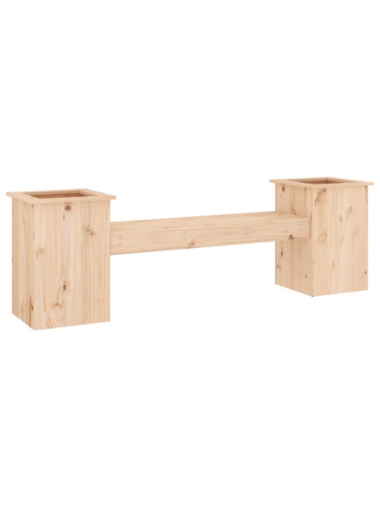 Lavice s truhlíky 184,5 x 39,5 x 56,5 cm masivní borové dřevo