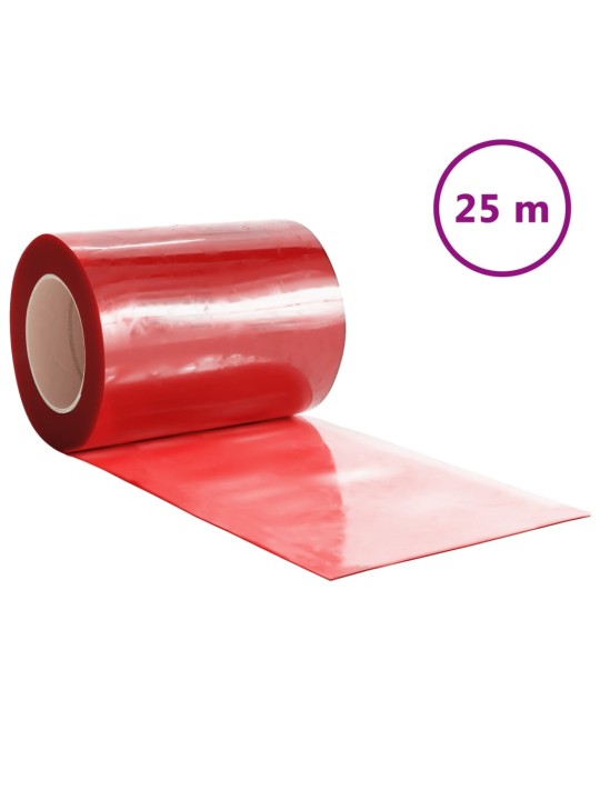 Závěs do dveří červený 300 mm x 2,6 mm 25 m PVC