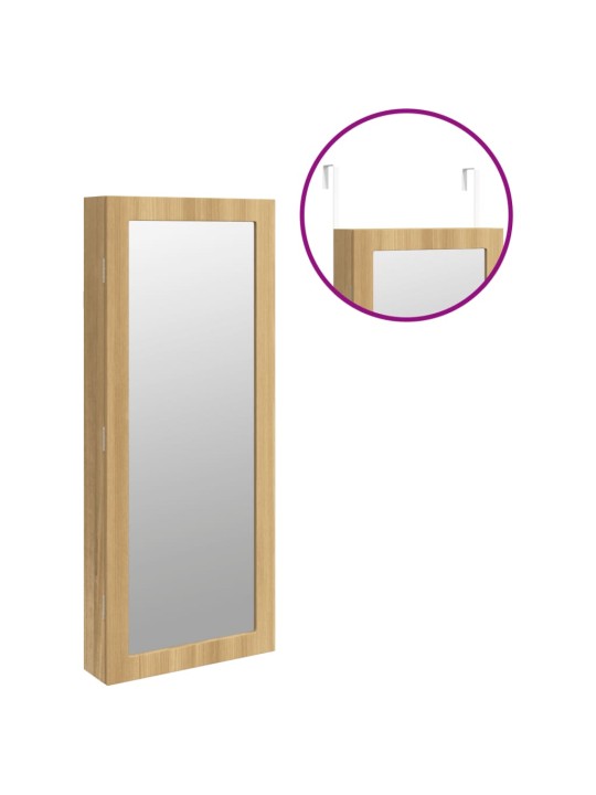 Zrcadlová šperkovnice s LED světly nástěnná