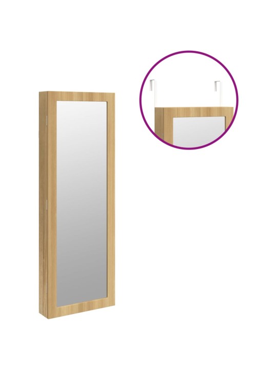 Zrcadlová šperkovnice s LED světly nástěnná