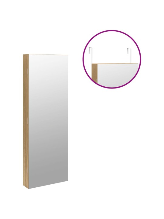 Zrcadlová šperkovnice s LED světly nástěnná
