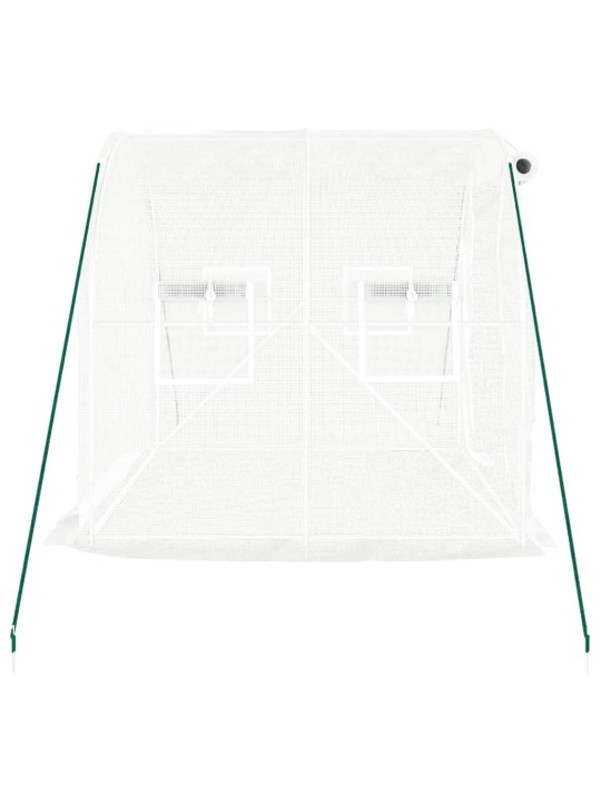 Skleník s ocelovým rámem bílý 4 m² 2 x 2 x 2 m