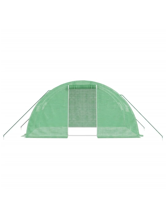 Skleník s ocelovým rámem zelený 8 m² 4 x 2 x 2 m
