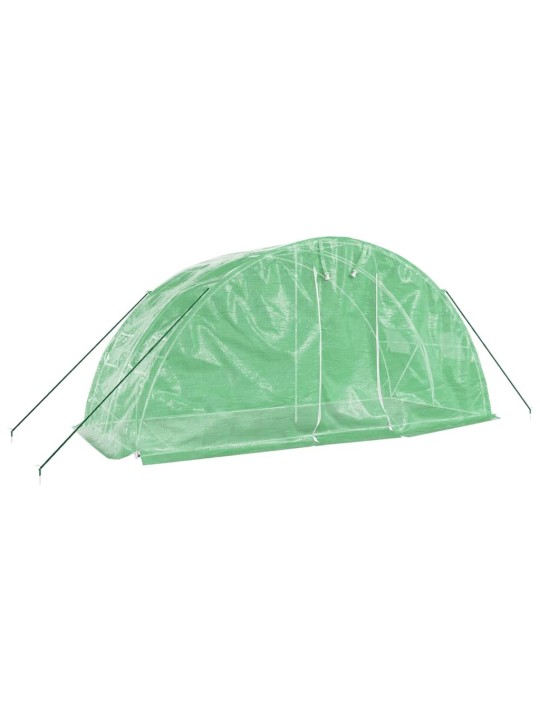 Skleník s ocelovým rámem zelený 10 m² 5 x 2 x 2,3 m