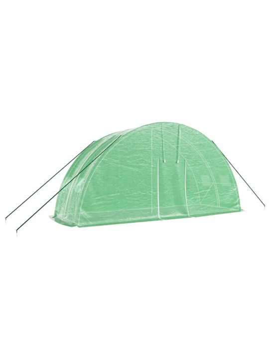 Skleník s ocelovým rámem zelený 12 m² 6 x 2 x 2,85 m