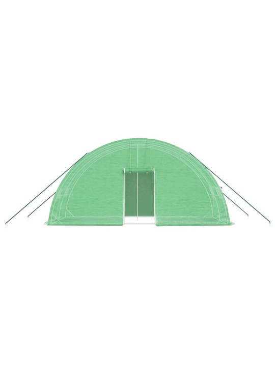 Skleník s ocelovým rámem zelený 12 m² 6 x 2 x 2,85 m
