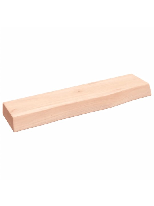 Nástěnná police 40 x 10 x 4 cm neošetřené masivní dubové dřevo