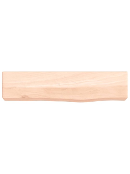 Nástěnná police 40 x 10 x 6 cm neošetřené masivní dubové dřevo