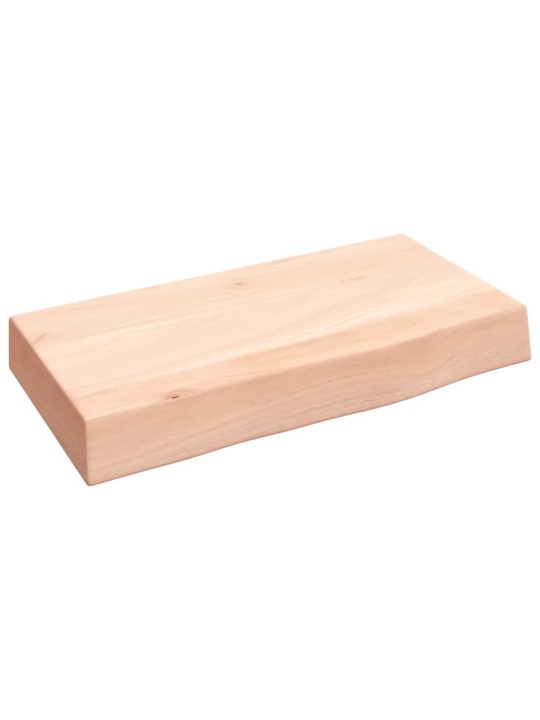 Nástěnná police 40 x 20 x 6 cm neošetřené masivní dubové dřevo