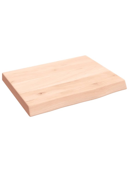 Nástěnná police 40x30x(2-4) cm neošetřené masivní dubové dřevo