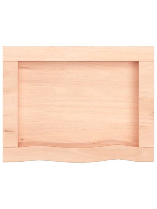 Nástěnná police 40x30x(2-4) cm neošetřené masivní dubové dřevo