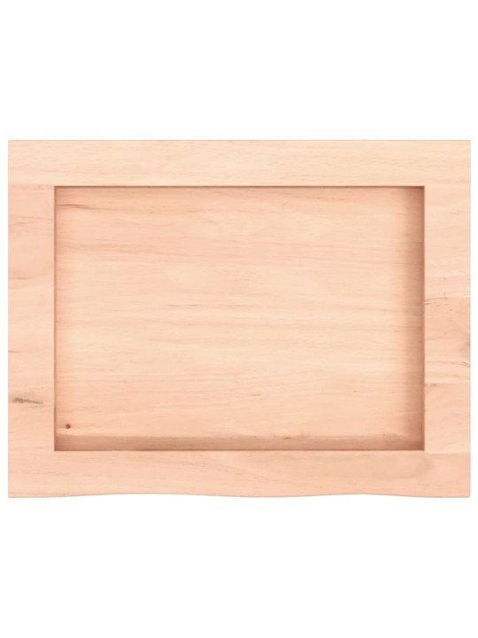 Nástěnná police 40x30x(2-6) cm neošetřené masivní dubové dřevo