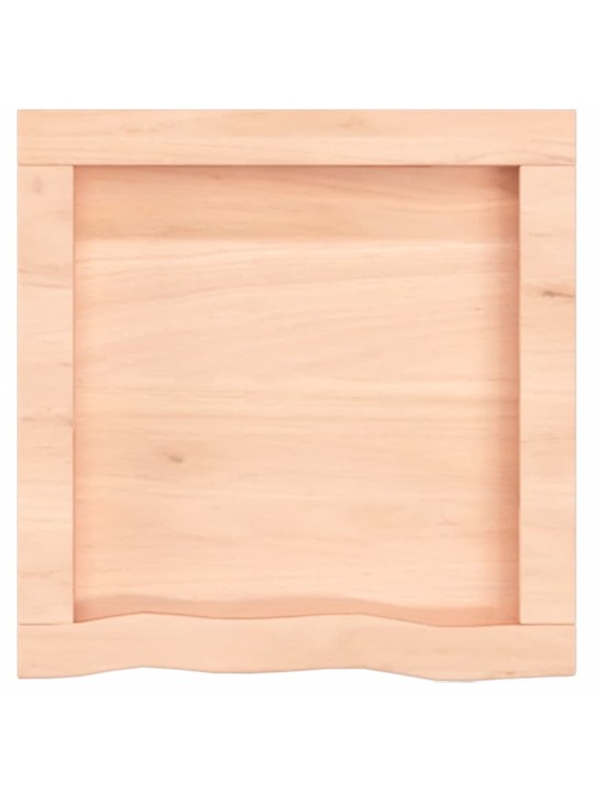 Nástěnná police 40x40x(2-6) cm neošetřené masivní dubové dřevo