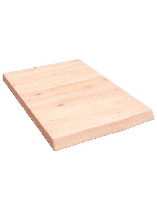 Nástěnná police 40x60x(2-4) cm neošetřené masivní dubové dřevo