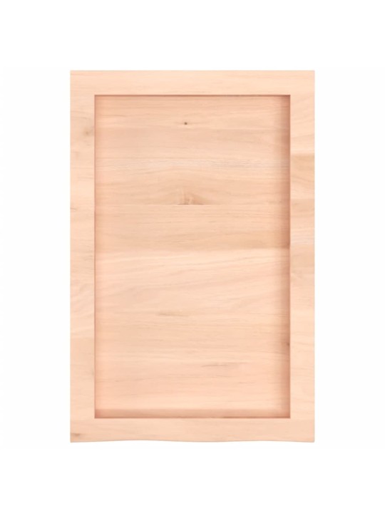 Nástěnná police 40x60x(2-4) cm neošetřené masivní dubové dřevo