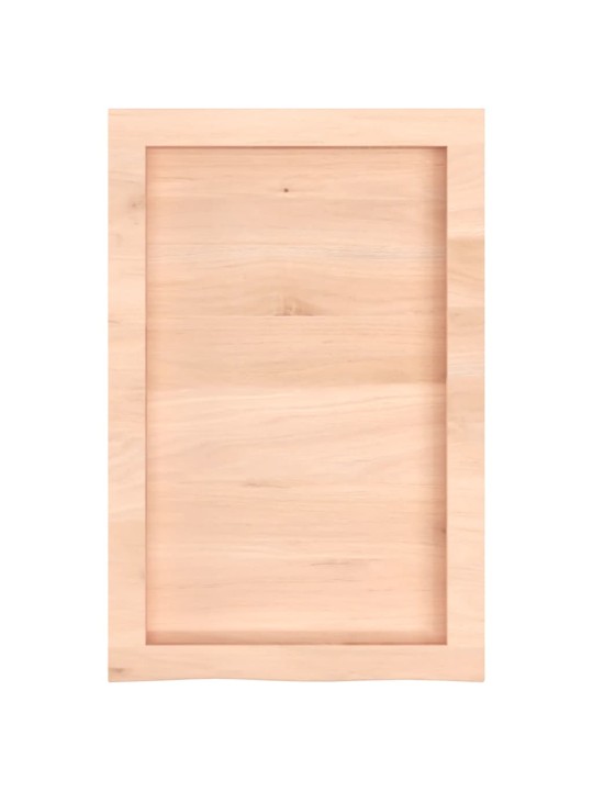 Nástěnná police 40x60x(2-6) cm neošetřené masivní dubové dřevo