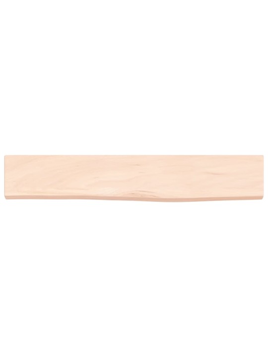 Nástěnná police 60 x 10 x 2 cm neošetřené masivní dubové dřevo