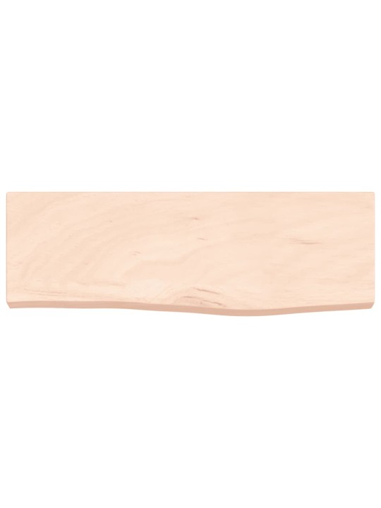 Nástěnná police 60 x 20 x 4 cm neošetřené masivní dubové dřevo