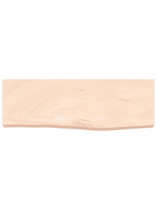 Nástěnná police 60 x 20 x 4 cm neošetřené masivní dubové dřevo
