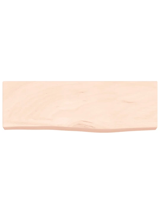 Nástěnná police 60 x 20 x 6 cm neošetřené masivní dubové dřevo