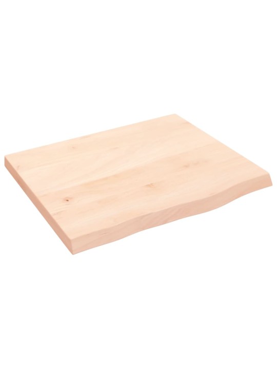 Nástěnná police 60x50x(2-4) cm neošetřené masivní dubové dřevo