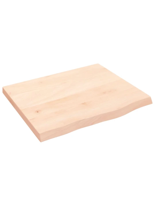 Nástěnná police 60x50x(2-4) cm neošetřené masivní dubové dřevo