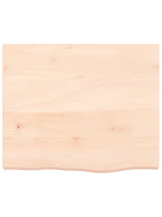 Nástěnná police 60x50x(2-4) cm neošetřené masivní dubové dřevo