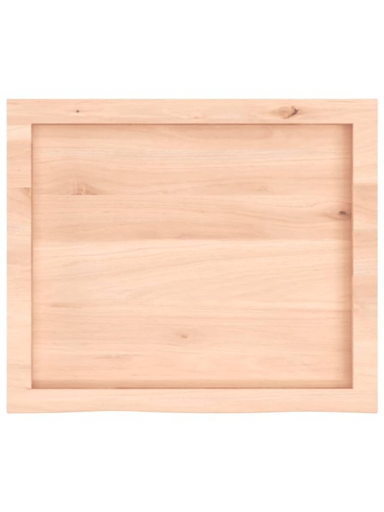 Nástěnná police 60x50x(2-4) cm neošetřené masivní dubové dřevo