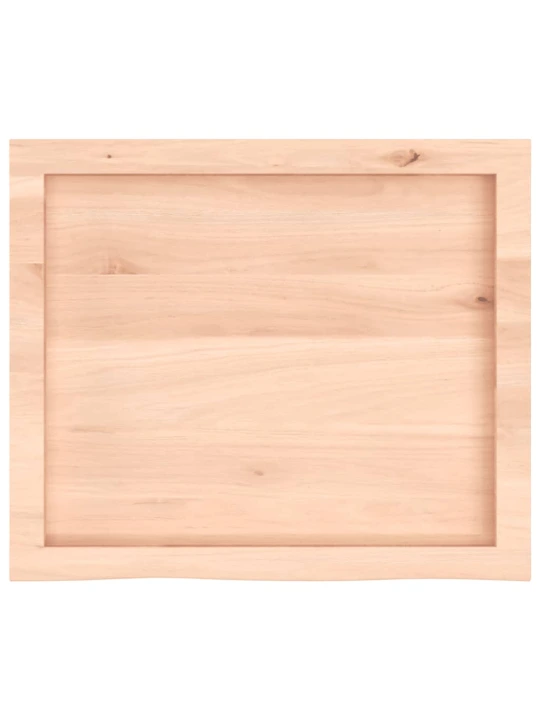 Nástěnná police 60x50x(2-4) cm neošetřené masivní dubové dřevo
