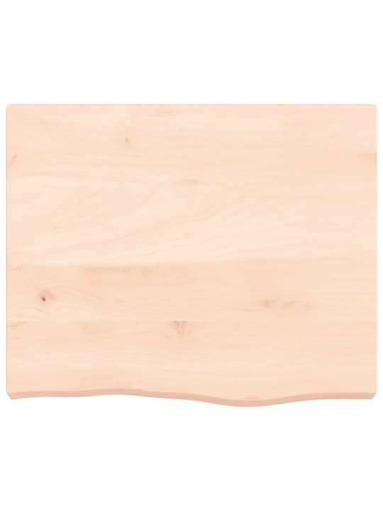 Nástěnná police 60x50x(2-6) cm neošetřené masivní dubové dřevo