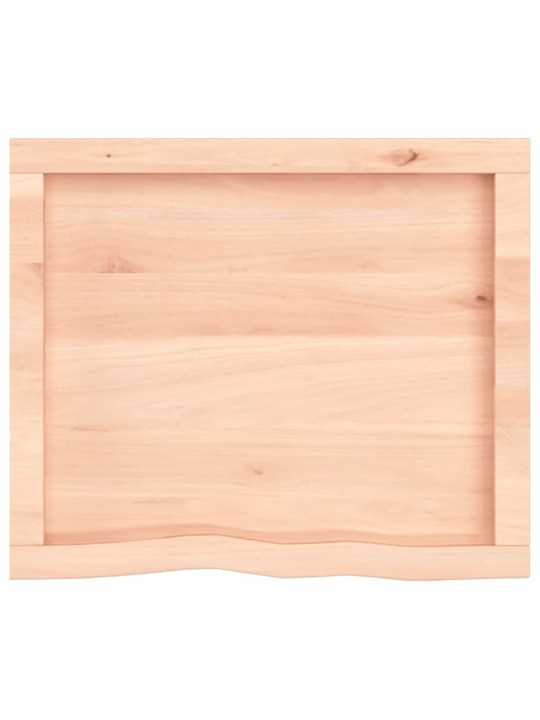 Nástěnná police 60x50x(2-6) cm neošetřené masivní dubové dřevo