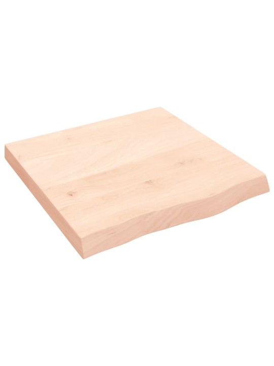 Nástěnná police 60x60x(2-6) cm neošetřené masivní dubové dřevo