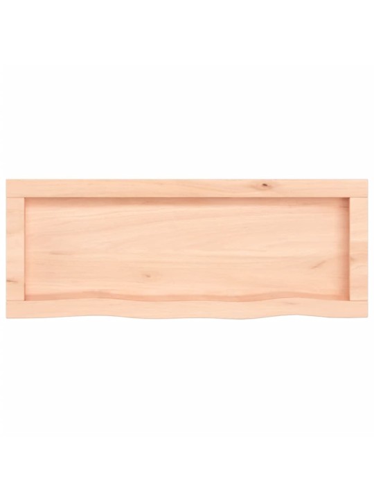 Nástěnná police 80x30x(2-4) cm neošetřené masivní dubové dřevo