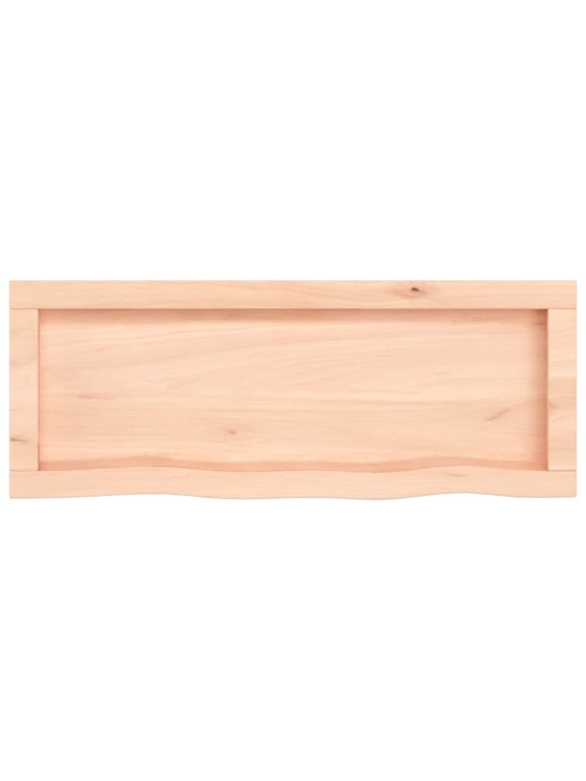 Nástěnná police 80x30x(2-6) cm neošetřené masivní dubové dřevo