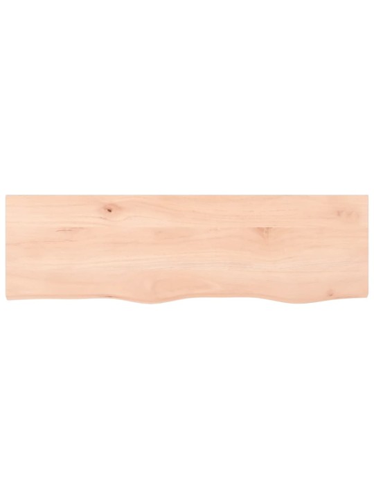 Nástěnná police 100x30x(2-4) cm neošetřené masivní dubové dřevo