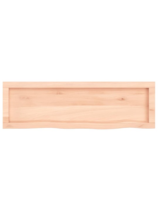 Nástěnná police 100x30x(2-4) cm neošetřené masivní dubové dřevo