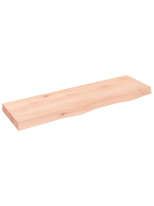 Nástěnná police 100x30x(2-6) cm neošetřené masivní dubové dřevo
