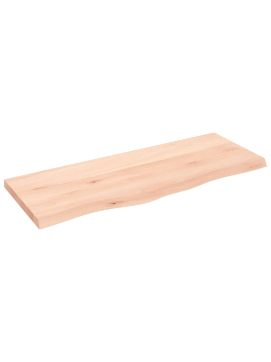 Nástěnná police 100x40x(2-4) cm neošetřené masivní dubové dřevo