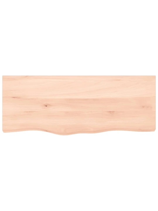Nástěnná police 100x40x(2-4) cm neošetřené masivní dubové dřevo