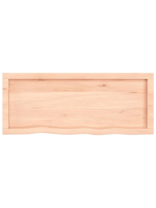 Nástěnná police 100x40x(2-4) cm neošetřené masivní dubové dřevo