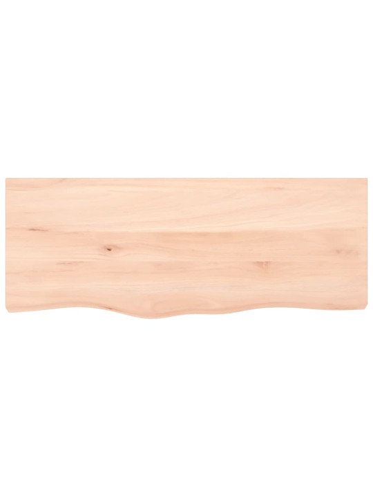 Nástěnná police 100x40x(2-6) cm neošetřené masivní dubové dřevo