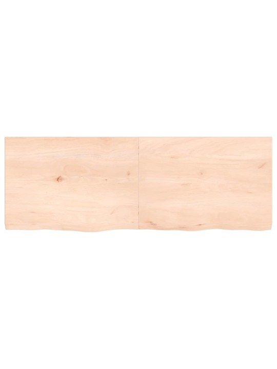 Nástěnná police 140x50x(2-4) cm neošetřené masivní dubové dřevo