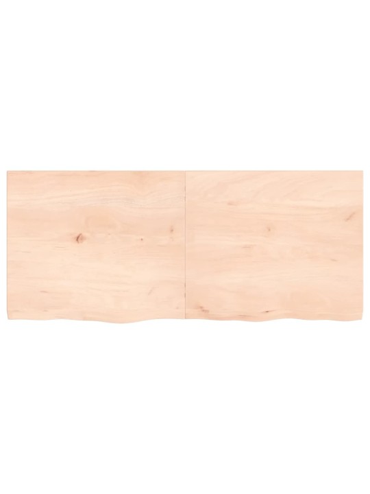 Nástěnná police 140x60x(2-4) cm neošetřené masivní dubové dřevo